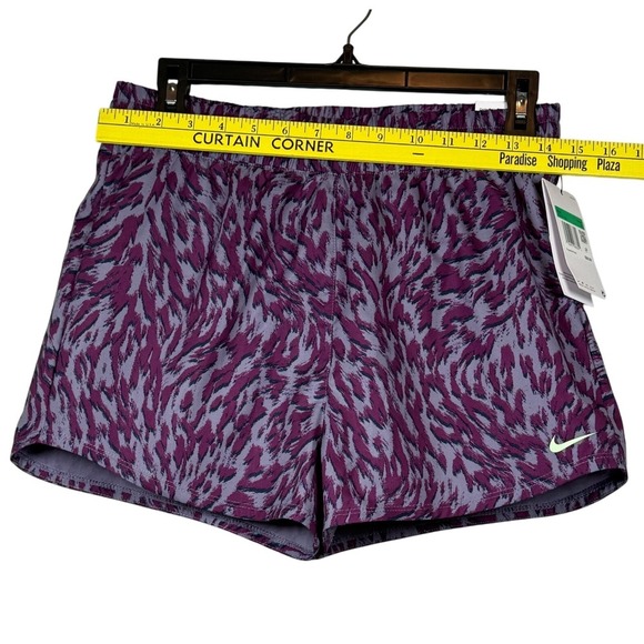 Nike One Girls Woven High-Waisted Shorts, Daybreak/Viotech/Vapour Green, Size XL - Picture 6 of 12